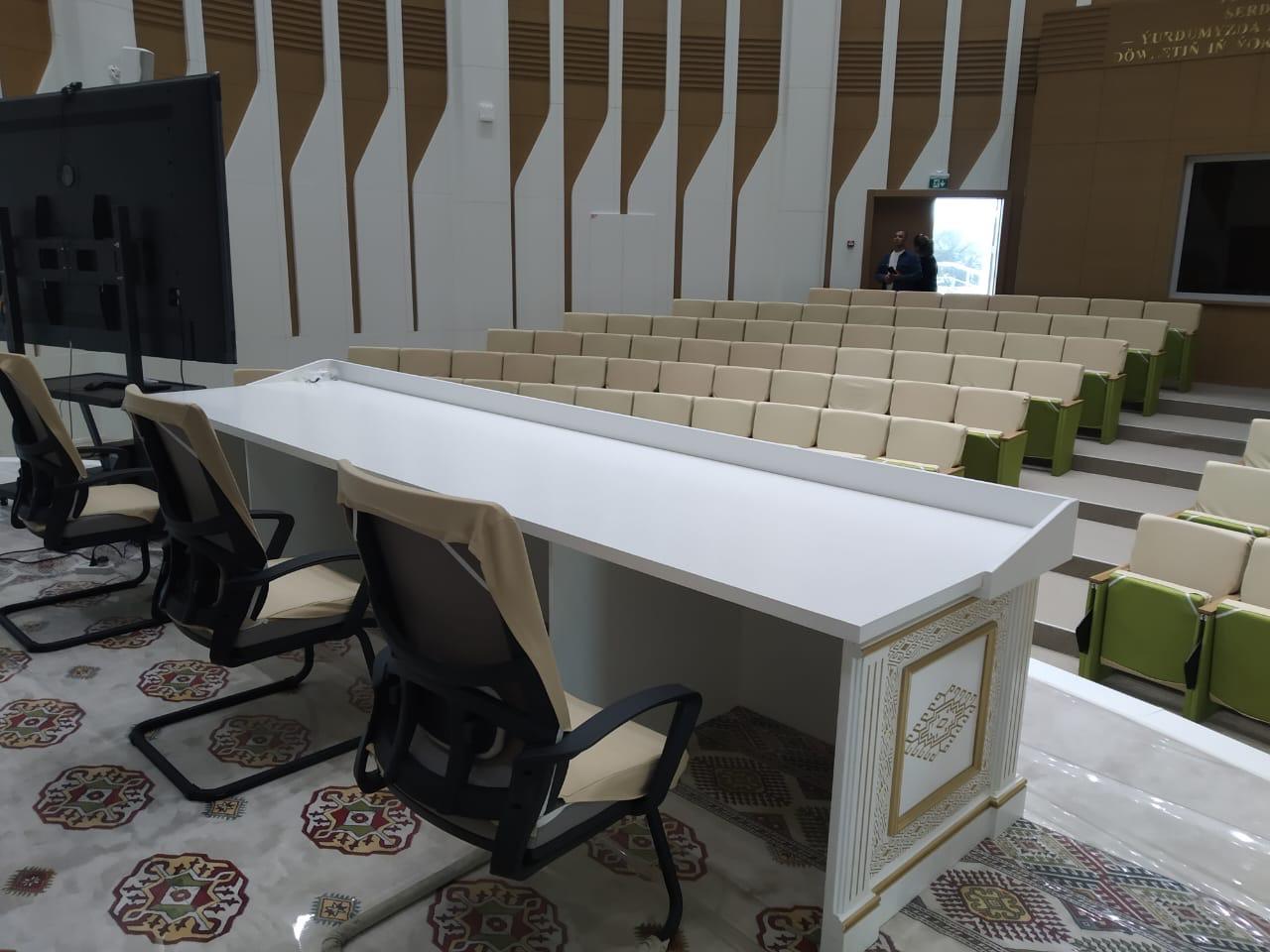 Aşkabat Hastane Projesi konferans salonu uygulaması